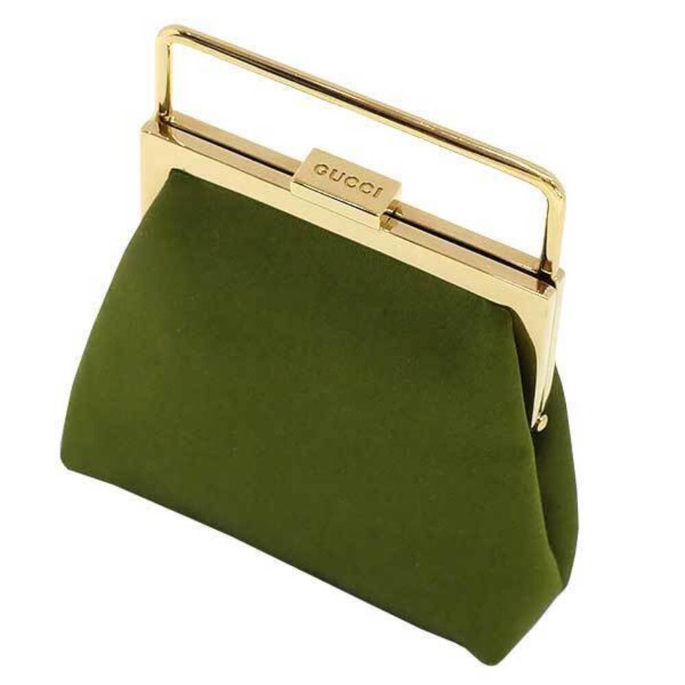Gucci Satin Clasp Bag Green Clutch - Picture 4 of 9